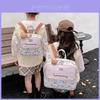 Style Kid Backpack With Floral Pattern And Oxford Fabric For School Use