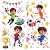 2026 World Cup Boys Sports Stickers, Soccer Elements Static Cling Decals for Fan Decor