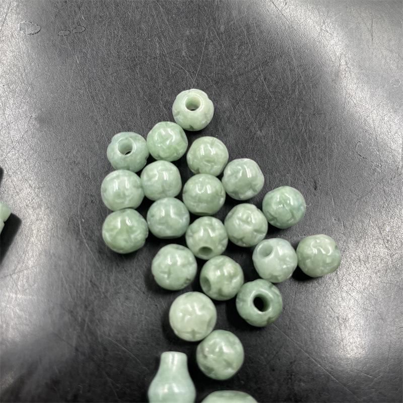 A-grade Jade Beads: 3D Through-Hole Small Gourd, Money Beads, Tube Beads for DIY Jewelry.