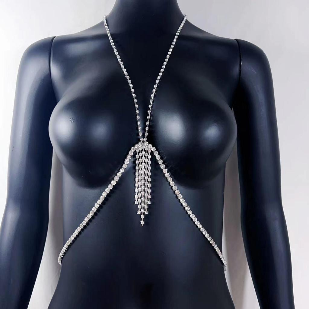 Sparkling Rhinestone & Pearl Body Chain: Fashionable, Versatile, Sexy Jewelry for Nightclubs & Beaches