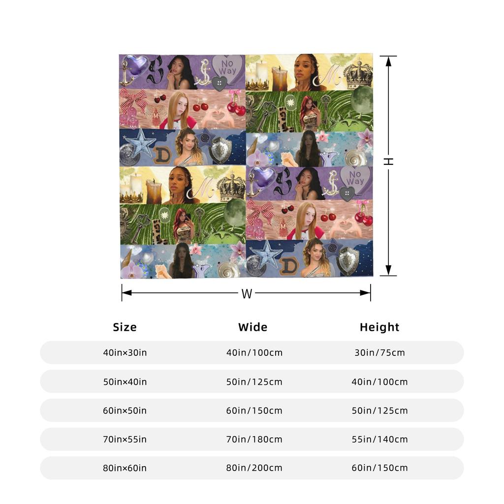 Katseye Kpop Manon Blankets Idol Flannel Throw Blanket Home Couch Decoration Soft Warm Bedspread