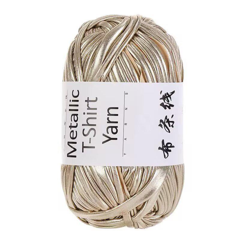 

1 шт. 100 г Металлическая пряжа из ткани, Пряжа для ручного вязания крючком DIY, для изготовления рюкзаков крючком, ручной работы, DIY-аксессуаров