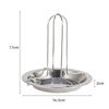 Stainless Steel Vertical Chicken Roaster Stand with Drip Tray Oven Grill Tools for Roasting Chicken Turkey Duck Kitchen Supplies