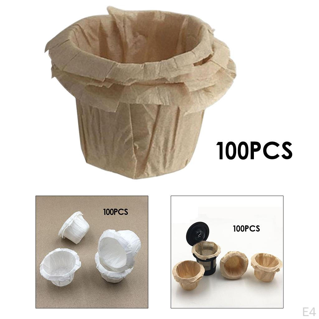 100 / of coffee Strainer Filter Paper Unbleached Portion for Machine Accessories