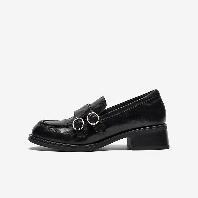Bata Women s Leather Chunky Heel Loafers EU 36