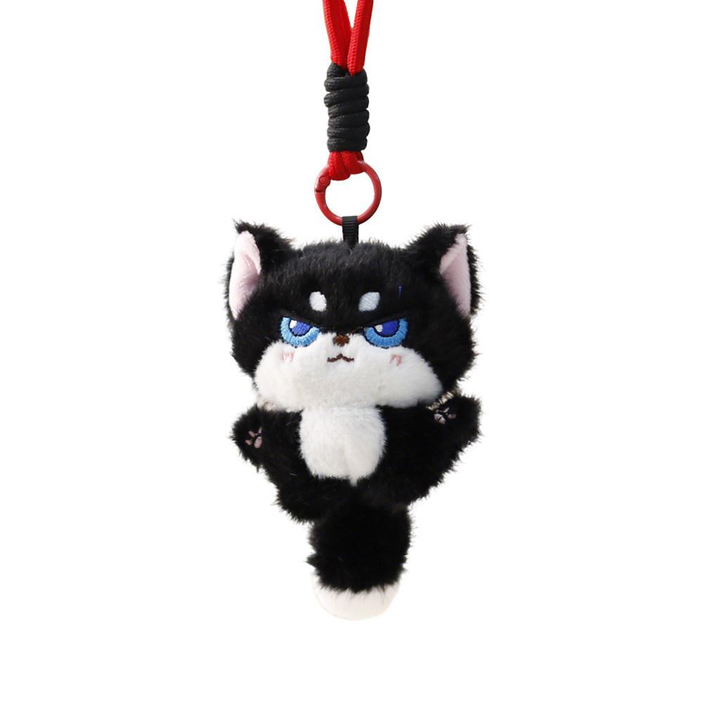 Plush Wolf Keychain With Soft Polyester Fill For Girls Gift Bag Charm