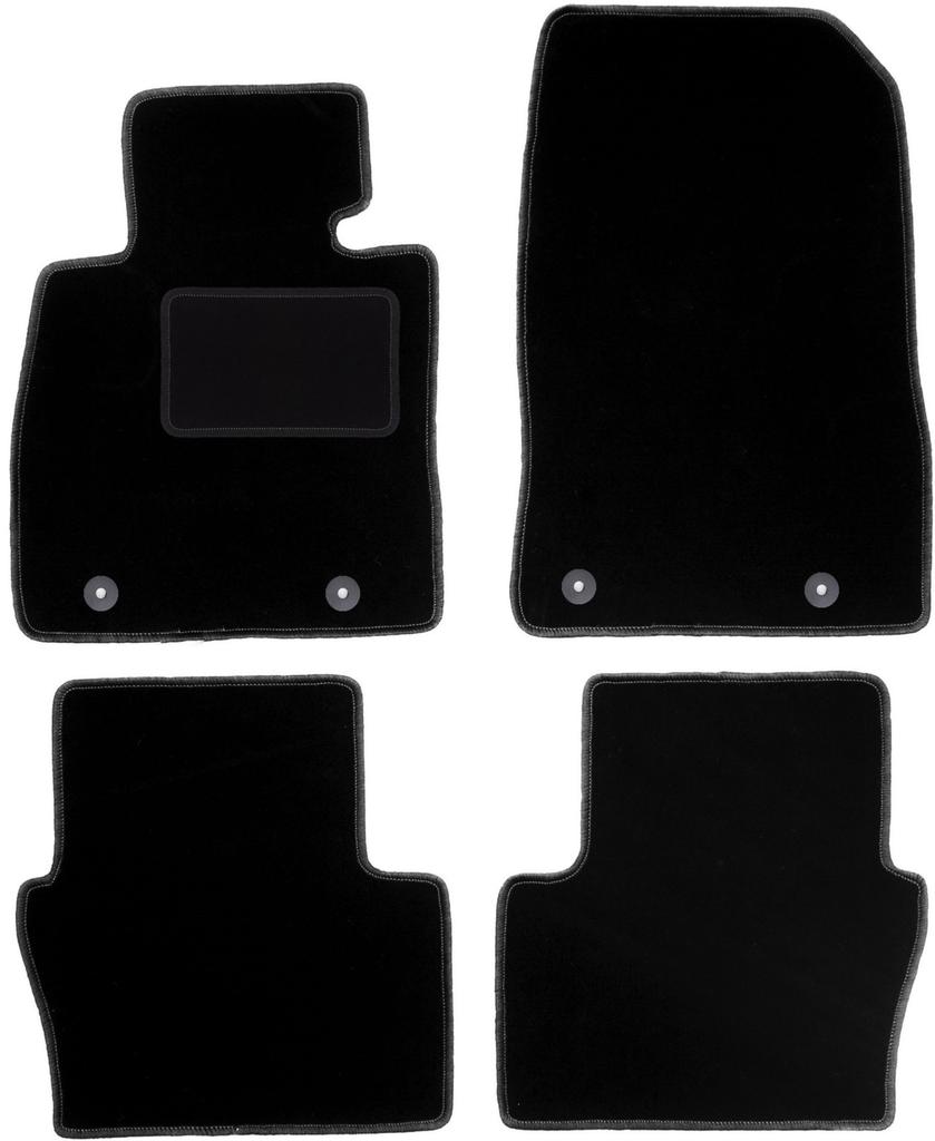Black velour floor mats for: Mazda 2 IV hatchback (2014-)
