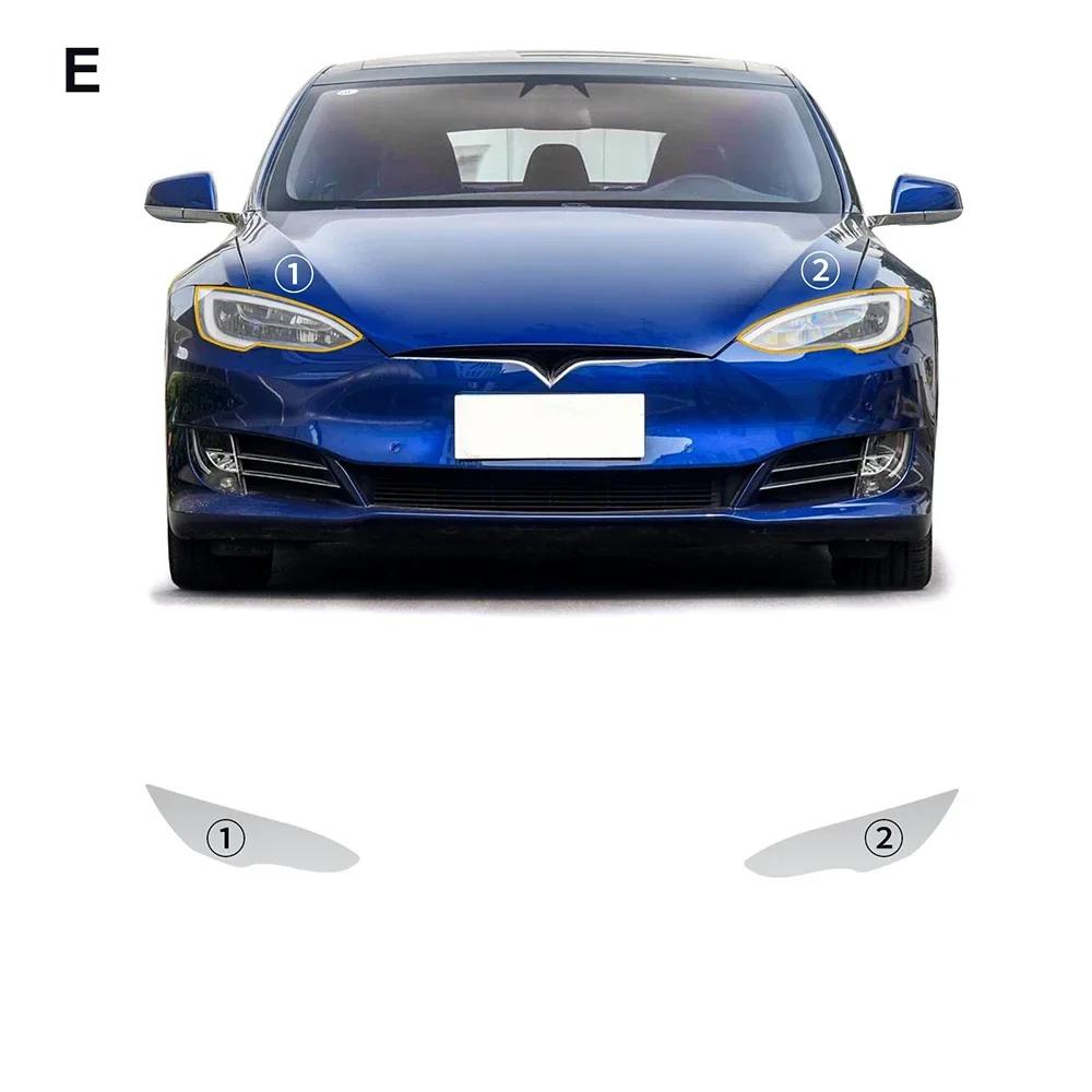 for Tesla Model S 2016- Accessories Headlight Rearview PPF Precut Kit Clear Anti Scratch Transparent Sticker Protection Film