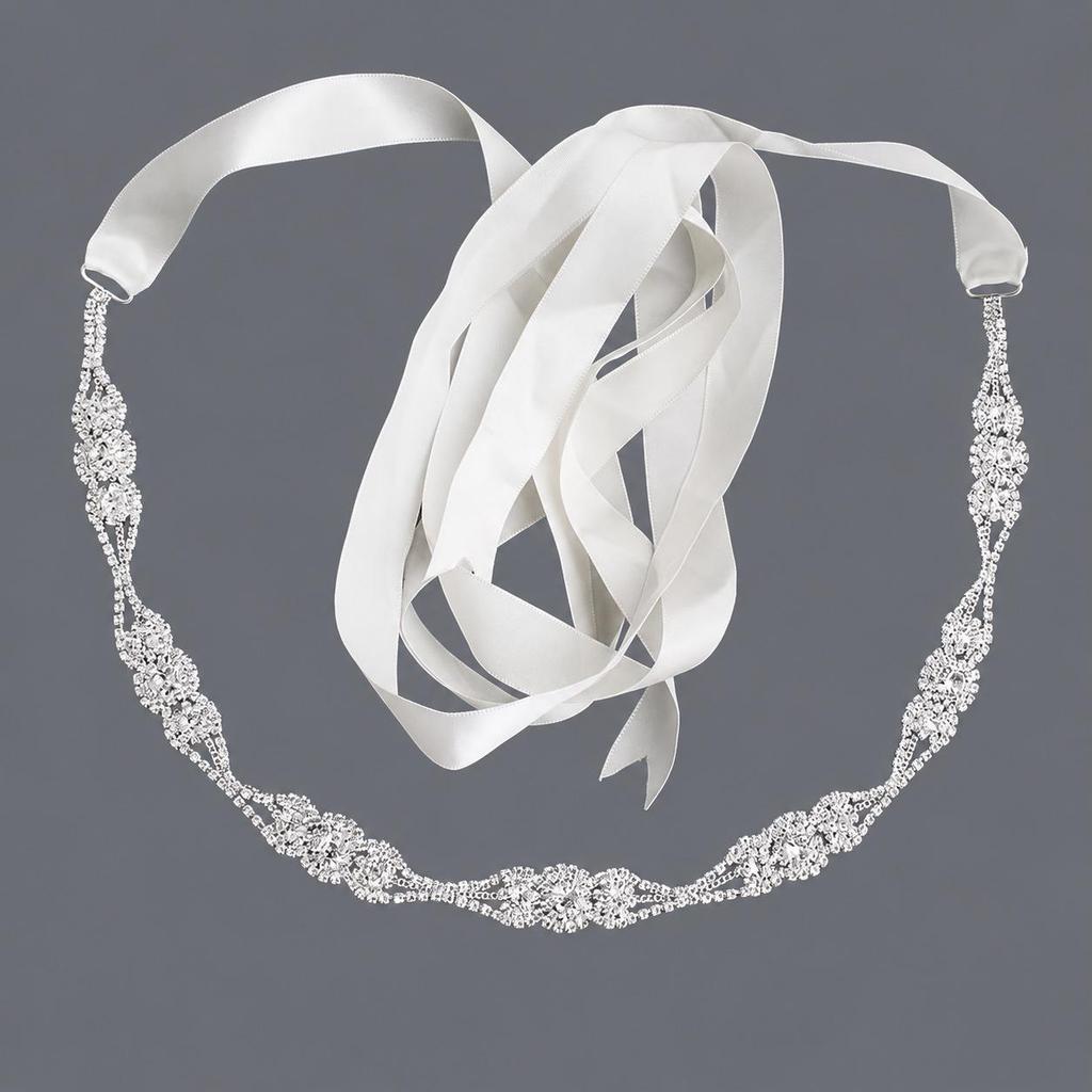 Elegant Silver Rhinestone Wedding Belt – Versatile High-End Dress Accessory for Fashion Shows and Performances