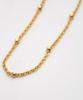 Bonbeau Mini Cube Gold Chain Necklace Mini Cube Clip Chain Layered Necklace