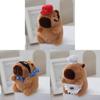 Fun Capybara Keychain Plush Toy Cuddly And Adorable Water Capybara Doll For Trendy Accessories