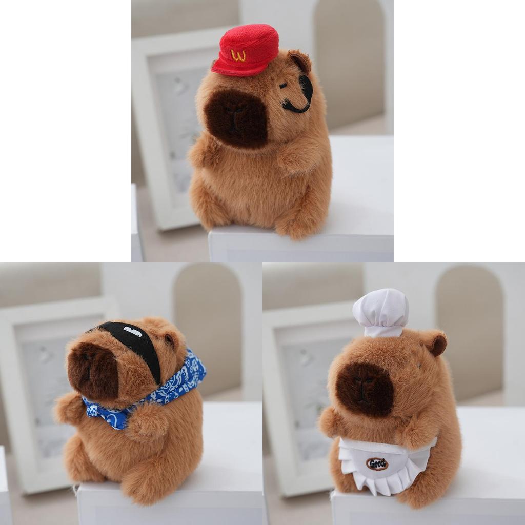 Fun Capybara Keychain Plush Toy Cuddly And Adorable Water Capybara Doll For Trendy Accessories
