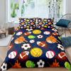 Tenis Bal Soft Duvet Cover Set Sports Game Themed Beding Set Twin Sized Dimensions for Children Kids Tens Adult People Tenis Racket Bal Warm Comforter