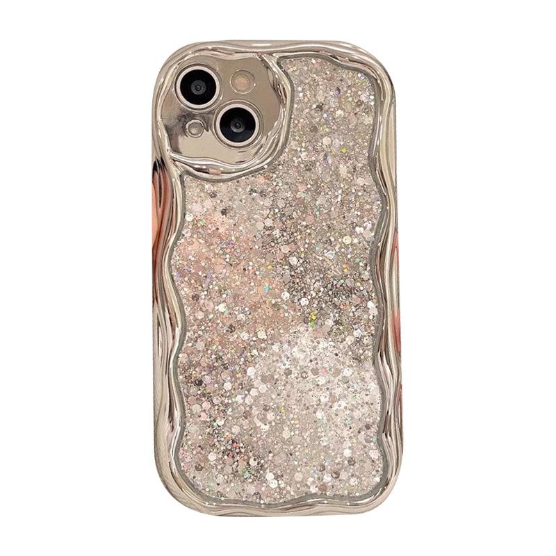 Epoxy Sequin Electroplating Mobile Phone Case Is Suitable For Iphone16Promax Lens All-Inclusive Anti-Drop Apple 17 Women