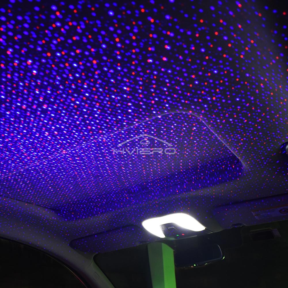 Car Roof Star Lights Interior Mini LED Starry Atmosphere Sky USB Projector Auto Lamp Decoration Night Galaxy Laser Home Led