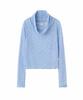 SCULPTOR Star Shirring Turtleneck Baby Blue