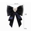 Crystal Pearls Ribbon Bowknot Brooch Pin Bowtie for Women Shirt Jabot Collar Pre Tied Necktie Clip Clothing Accessories