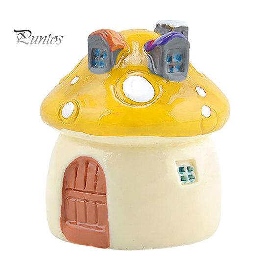 Resin Miniature Garden Ornament Waterproof Popular 3 Sizes Cute Mushroom Gardening Props for Home Decor