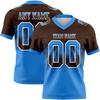 Gradient Brown Color Football T Shirts For Men Custom Name Team Name Number Rugby T-shirts Casual Oversized Sports Team Uniforms