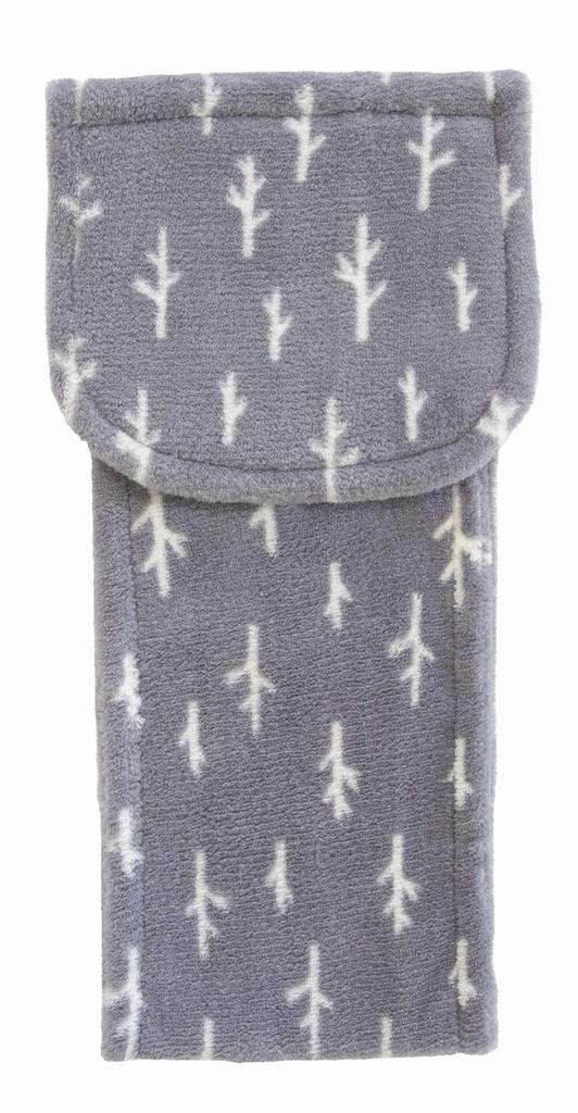 Standardgröße 3-teiliges Toilettenmatten-Set in Grau von Oka Matca, Skandinavischer Stil, mit Dorenimo Hausschuhen und Toilettenpapierhalter-Abdeckung, Wintermuster