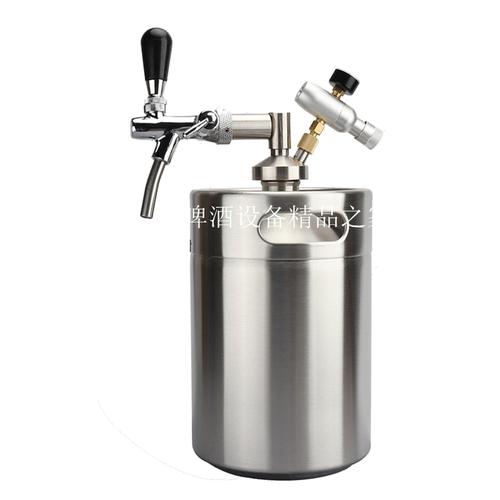 Pressurized Beer Keg System Stainless Steel Mini Growler Keg Adjustable Beer Tap Faucet Premium