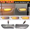 2pcs LED Fender Side Marker Lights For Volvo S60 V70 S80 XC70 XC90 Sequential Dynamic Flowing Turn Signal Blinker Repeater