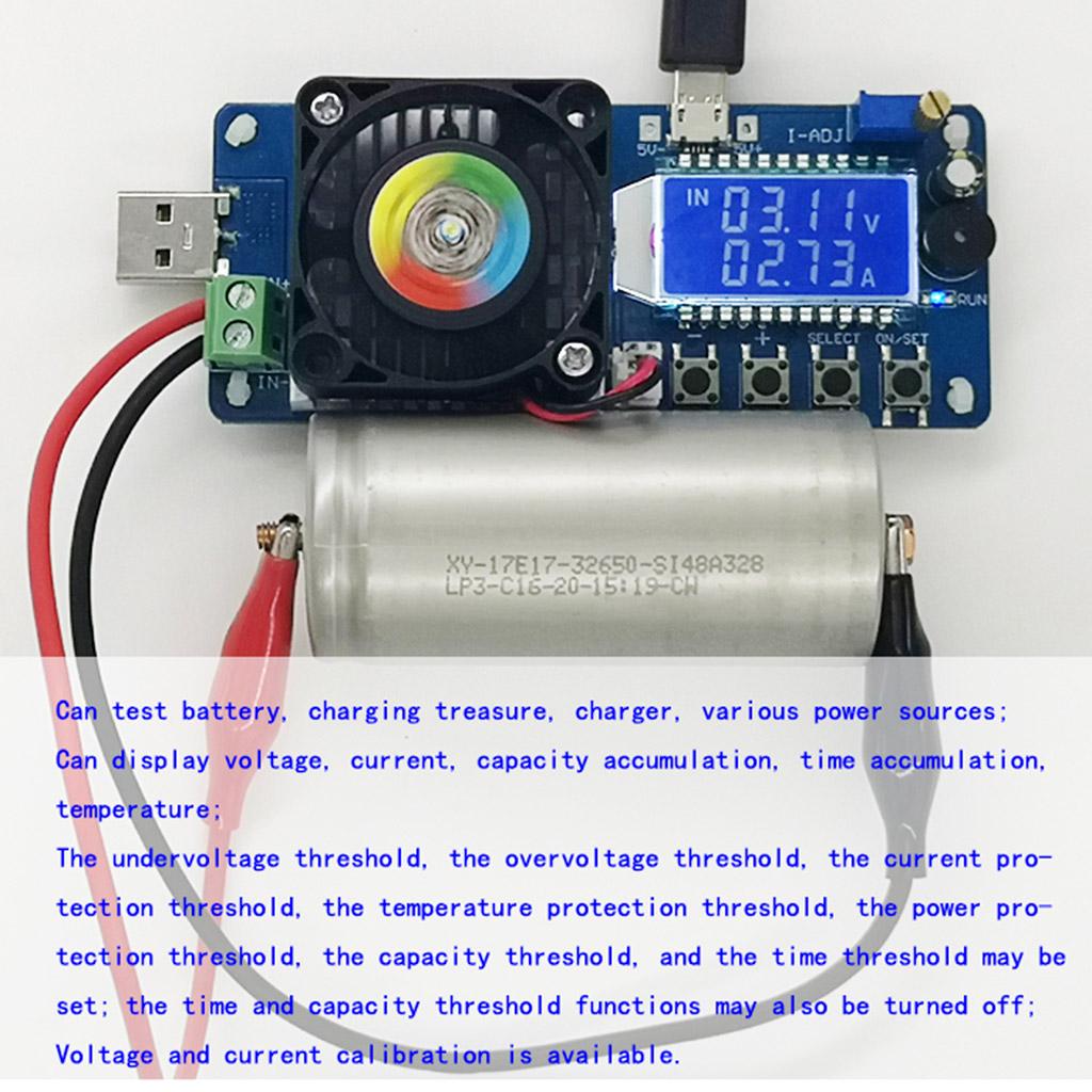 Current Battery Capacity Tester Module USB Load Tester Electronic Load Tester