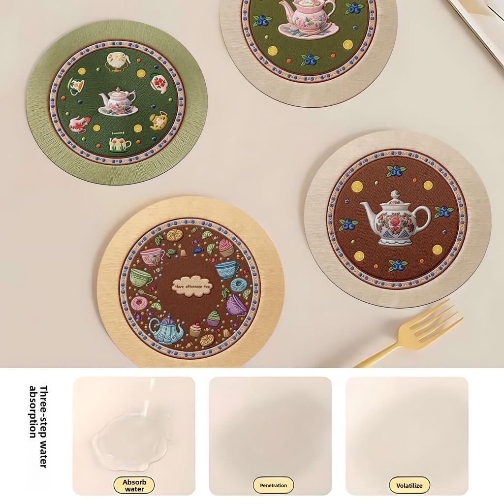 Rubber Coasters With Water Absorption And Heat Resistance For Home Use