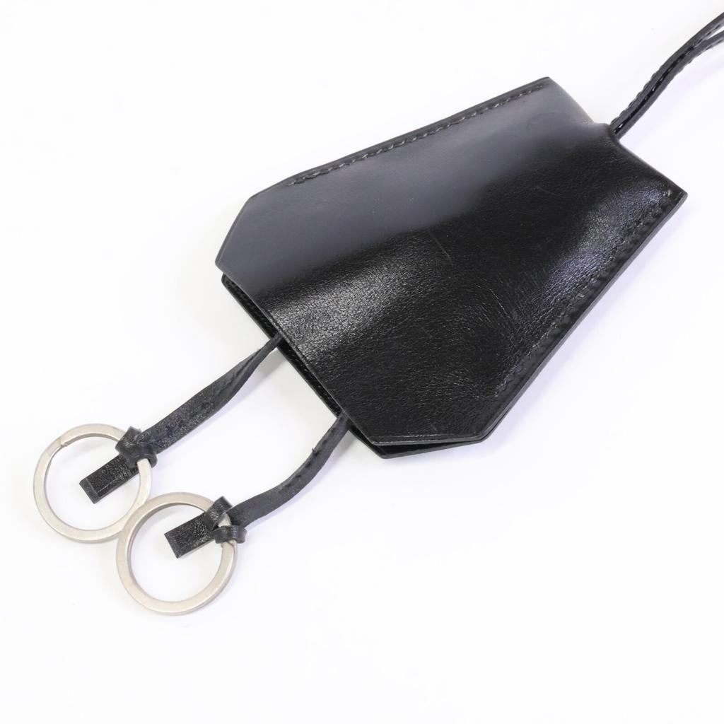 HERMES Long Clochette Necklace blackUsed