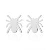 18K Gold-Plated Stainless Steel Spider Stud Earrings - Halloween Insect Design