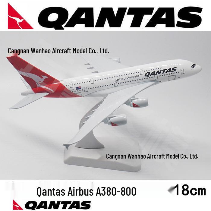 Металлическая модель самолета A380 - Singapore Airlines, Emirates, British Airways, Lufthansa - 20 см Коллекционный Подарок