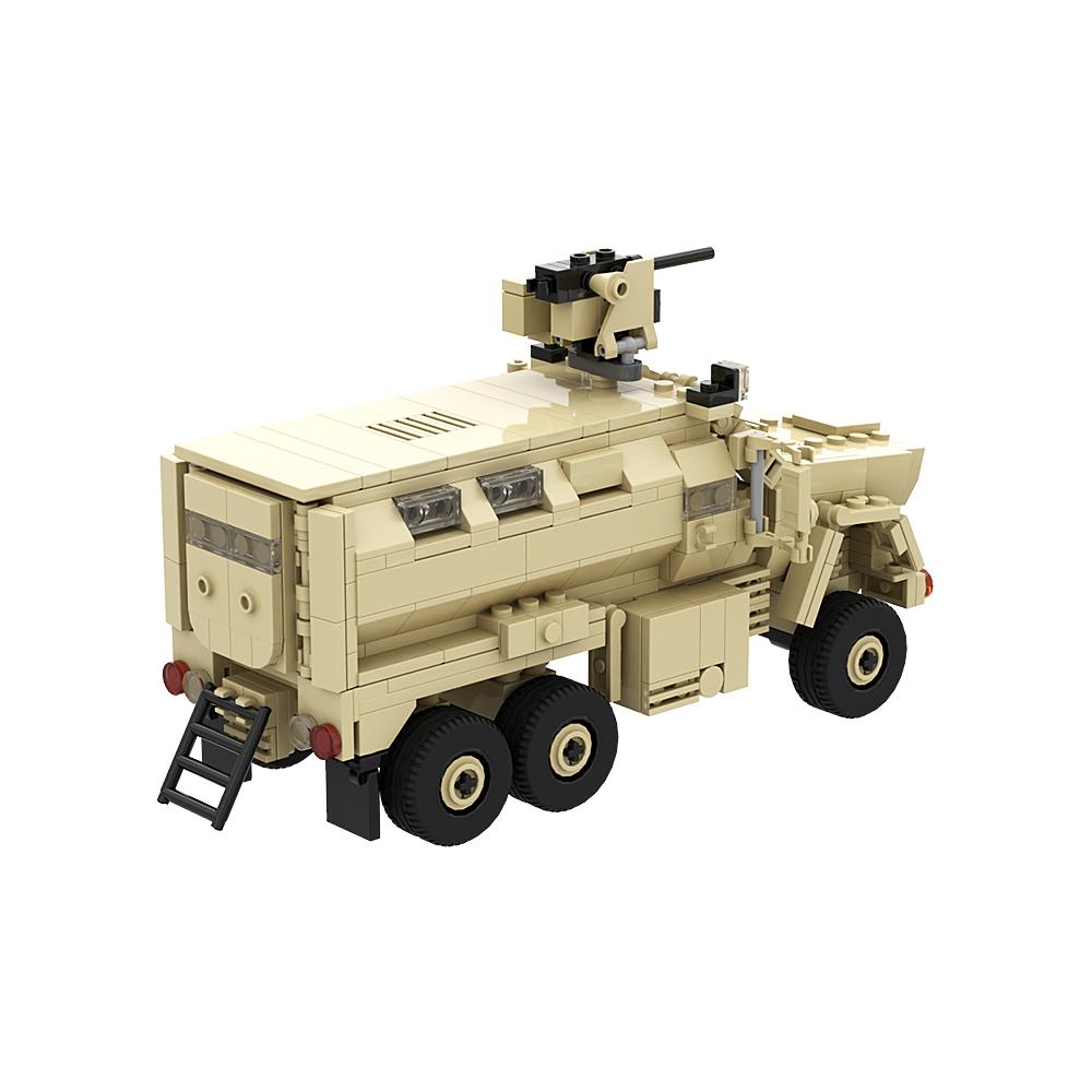 MOC Military Vehicle Serie Bricks BAE Systems Caiman W. CROWS Tank Mine-resistant Ambush Protected Building Block Toys