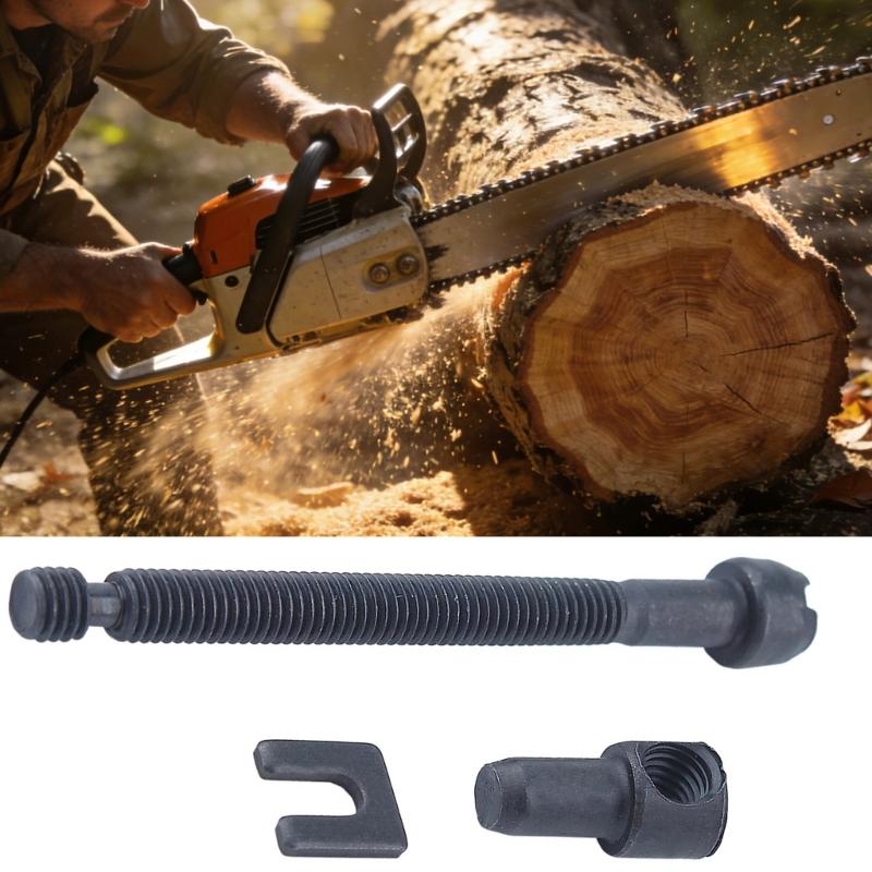 Durability Carbon Steel Tension Chain Adjusting Screw Compatible for 45CC 52CC 58CC Chainsaws Secure Chain Tightening