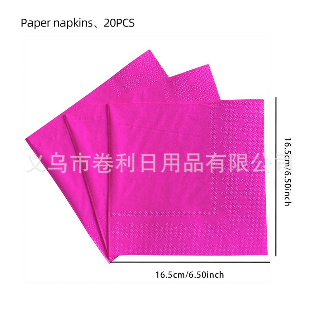Custom Printing Solid Color Bronzing Logo Tissue Handkerchief Paper All Kinds Of Festivals Birthday Party Exhibition Napkin Decoration