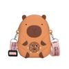 Cartoon Capybara Coin Purse Cute Small Item Bag Fashion Silicone Shoulder Bag  Girls