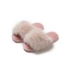 Open plush slippers fish mouth home less plush slippers indoor European and American fluffy slippers