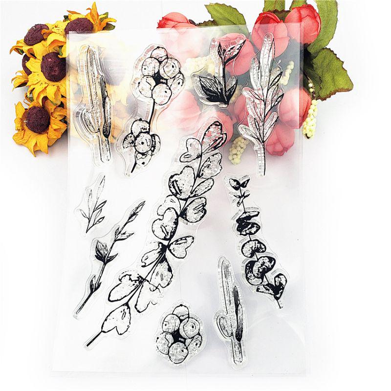 Buy Flower Silicone Clear Seal Stamp DIY Scrapbooking Embossing Photo ...