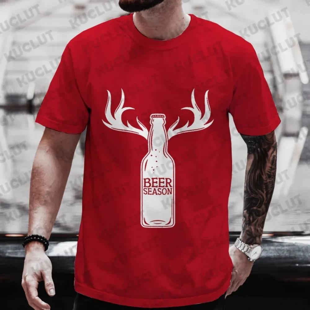 Men T-shirts Beer Season Fashion Graphic T Friends Shirt Single Farewell Bachelor Stag Party Tees Oversized Streetwear Y2k Tops