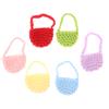 1/12 Dollhouse Woven Plush Shoulder Bag Dollhouse Mini Crossbody Bag Handbag For Dolls Dress Up Aceessories