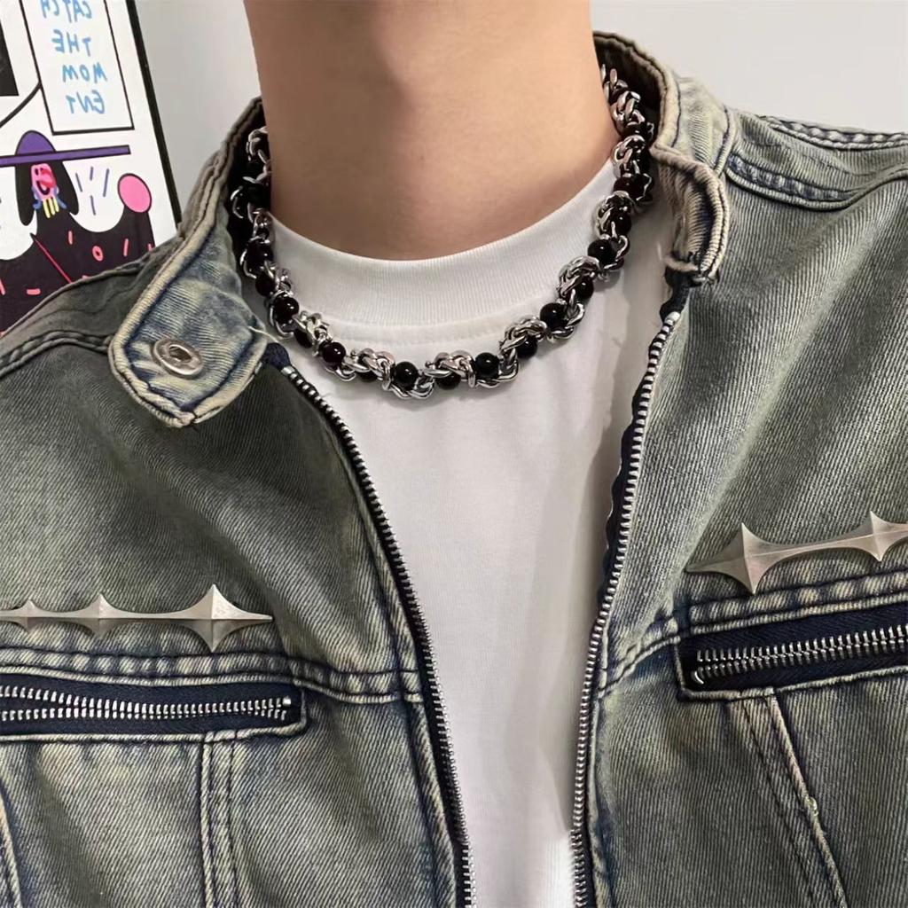 Pearl Necklace Women's Necklace Light Luxury Niche Design Sense Punk Hip Hop Premium Clavicle Chain Necklace