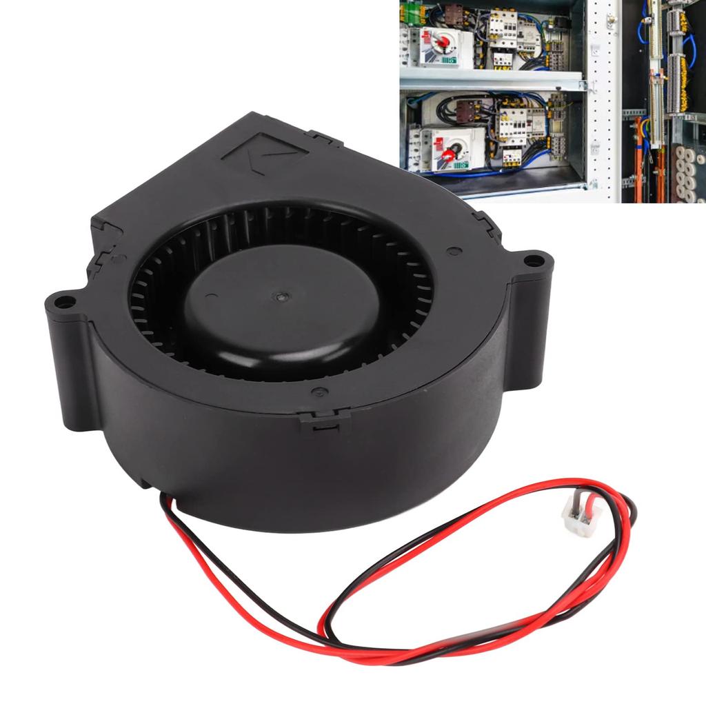 Cooling Blower Fan, DC12V 2.7A Blower Fan 4500RPM 37.39CFM Brushless Cooling Fan with 2 Ball Bearings DC Centrifugal Fan for Mini Radiator, for