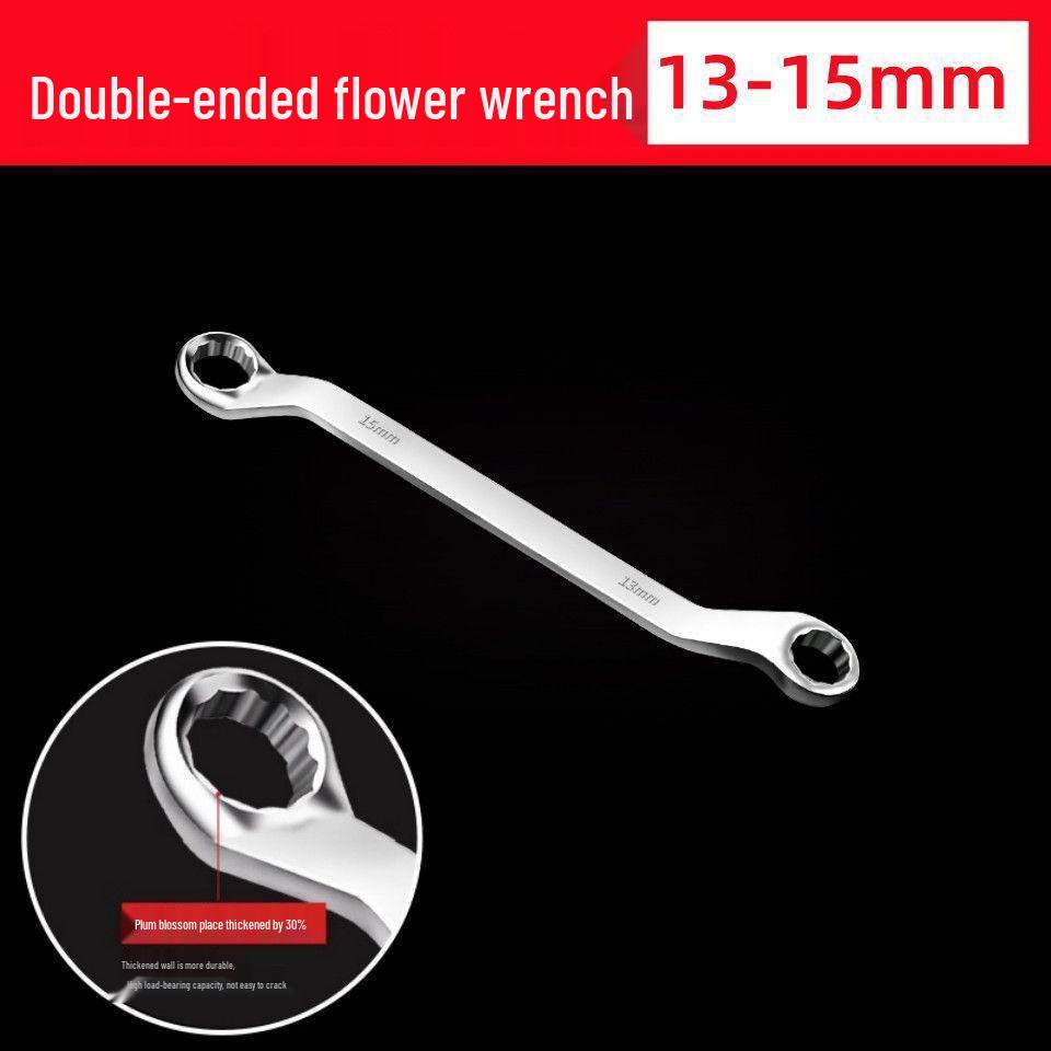 Dual-Ended Extra Long Chrome Hexagonal Box Wrench Set, Mirror Polished