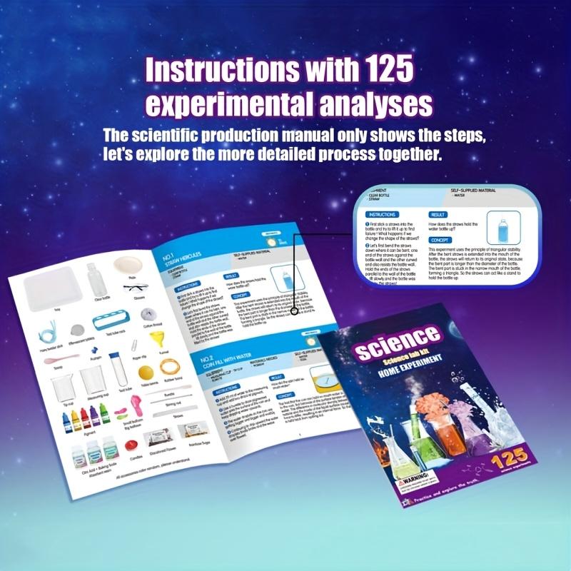 First Science Kit for Kids Learning & Educational Toy Stem Kit with 100+ Experiments Table Christmas Birthday Gift for Boy Girl