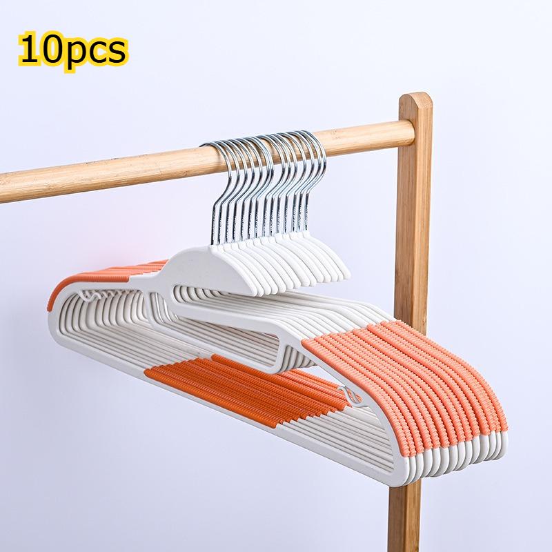 10pcs 360 ° Swivel Hook Plastic Hangers, U-shaped Opening, Non-slip, Space Saving, 0,5 Cm Thick, 41,5 Cm Long Clothes Hanger