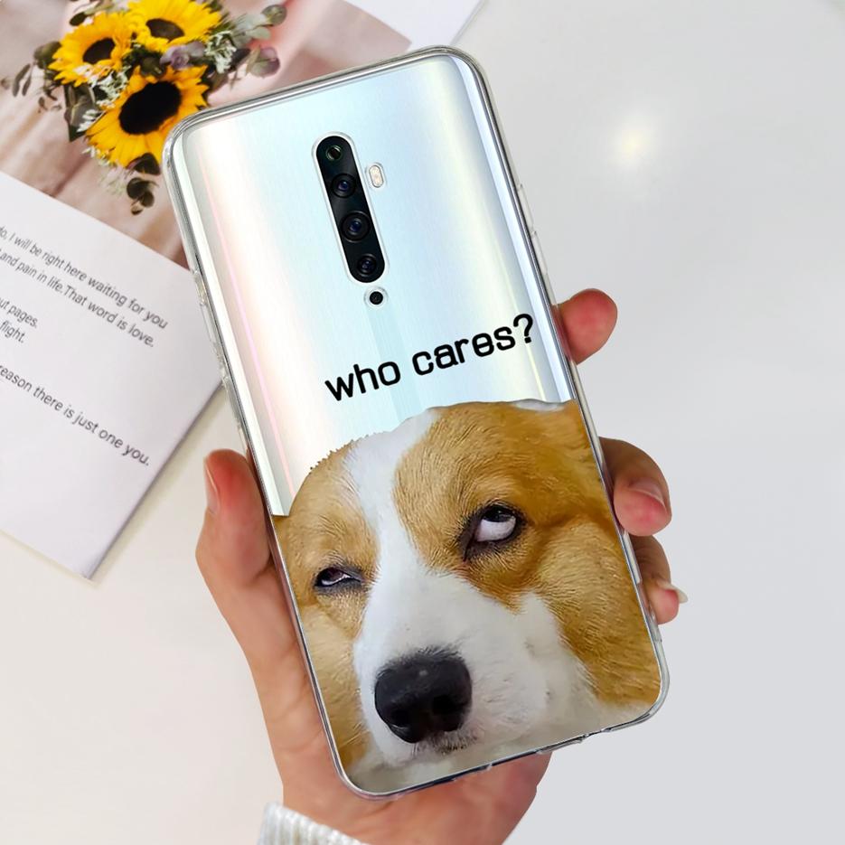 For Oppo Reno 2 2F 2Z Case Luxury Painted Cover Clear Silicone Phone Case For Oppo Reno2 F Reno 2Z Reno2 Reno2F Reno2Z Soft Bags