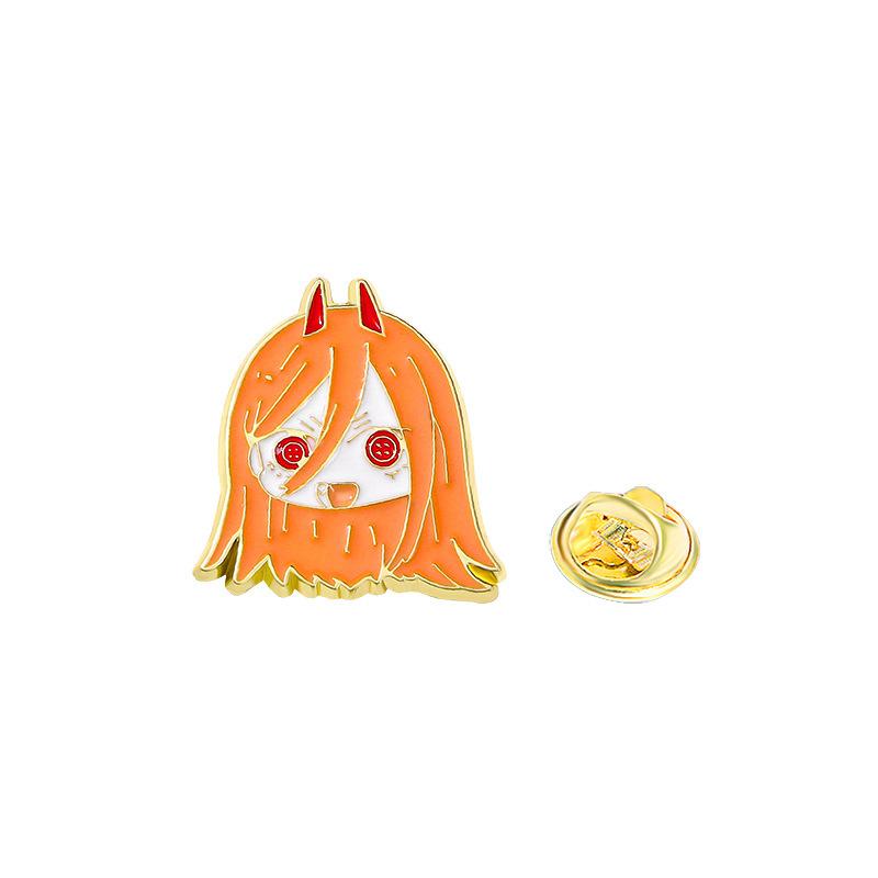 Japanese Cartoon Two-dimensional Animation Badge Chainsaw Man, Machima Fanren Peripheral Metal Brooch Clothing Accessories