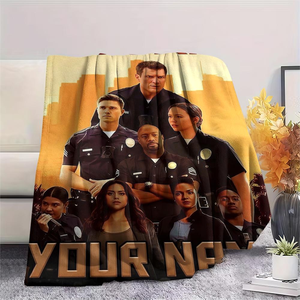 1pz Coperta Flanella Personalizzata Nome The Rookie Fantasia Adatta a Tutte le Stagioni per Arredo Casa Calore e Comfort Regali Regalo Festivo_lx