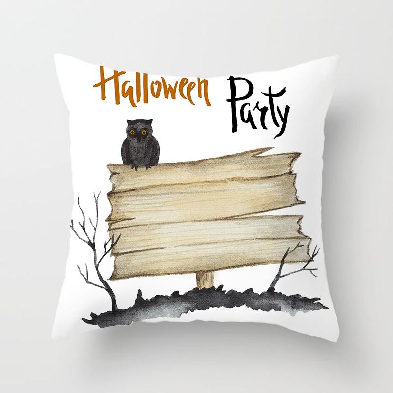 New Halloween Series Peach Leather Velvet Pillowcase Festive Decoration Home Sofa Pillow Cushion Cover