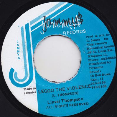 7-Zoll-Schallplatte LINVAL THOMPSON Leggo The Violence NONE Jammys Records 1997 Jamaika Reggae Ska Dub Gebraucht