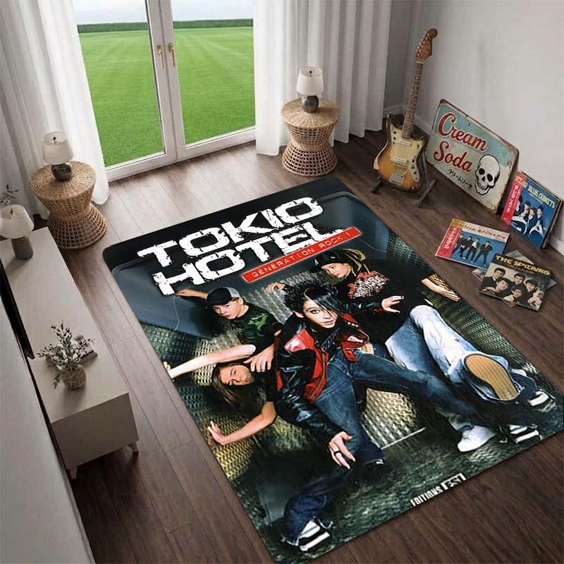 Germany Tokio Hotel Rug, Floor Mat for Computer Chair, Doormat,Living Room Rug, Bedside Carpet
